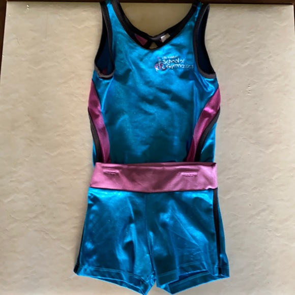 LA Gymnastics Other - LA GYMNASTICS Leotard/Shorts Set